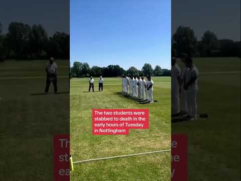 University of Nottingham’s men’s cricket team hold moment of silence.
