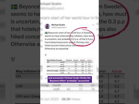 Beyoncé causes Sweden inflation?