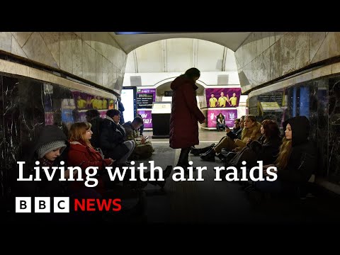 How Ukraine’s metro stations are used for shelter during Russia strikes  – BBC News