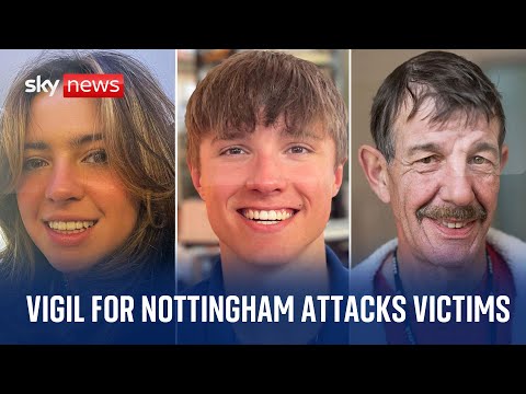 Watch live: Vigil held for victims of Nottingham attacks