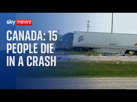 Canada Crash: 15 dead after bus and lorry collide