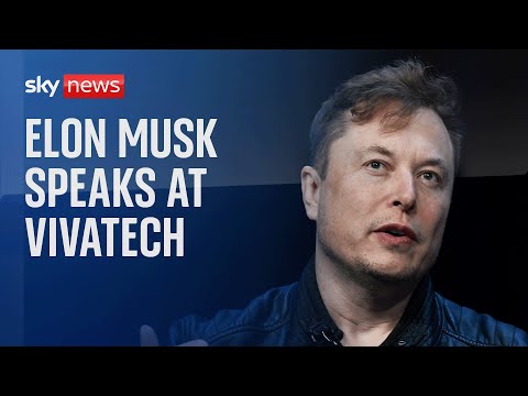 Elon Musk delivers speech at VivaTech