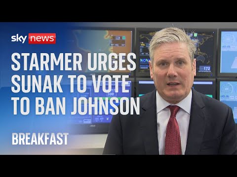 Partygate: Johnson should be banned from parliament and Sunak should ‘show leadership’ – Starmer