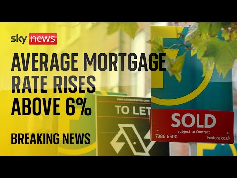 Average mortgage rate rises above 6% for two-year fixed deal