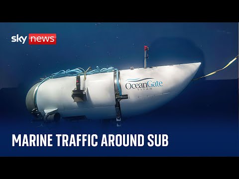 Timelapse shows marine traffic after tourist submersible goes missing