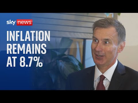 Jeremy Hunt says ‘we will get to the other side’ after inflation remains at 8.7%