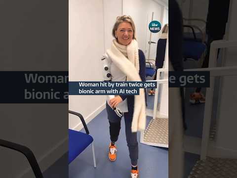 Sarah de Lagarde says she’s 20% robot after getting an AI bionic arm fitted #itvnews #tech