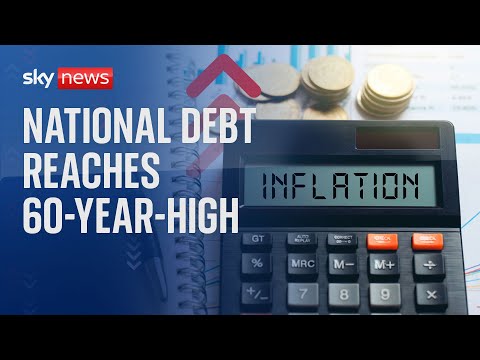 Inflation fails to fall as UK national debt reaches 100% of GDP