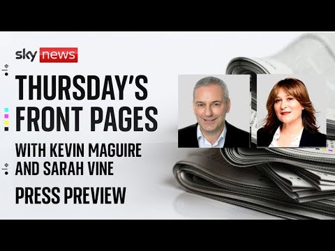 Press Preview: Thursday’s front pages
