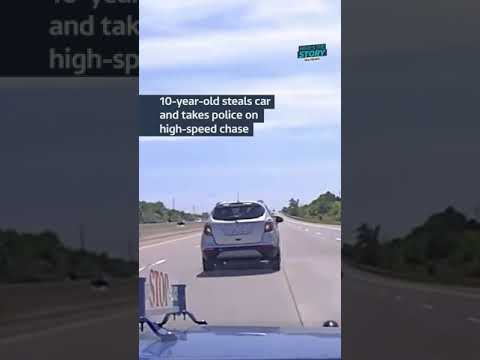 10-year-old steals car and takes police on high-speed chase #itvnews