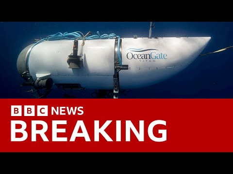 Debris found near Titanic wreck in search for missing sub – BBC News