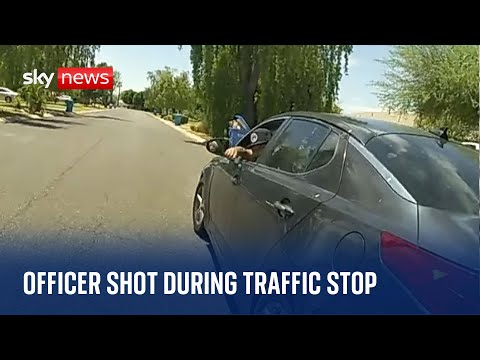 Arizona: Bodycam footage released of state trooper being shot during traffic stop
