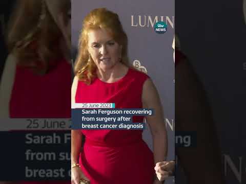 Sarah Ferguson recovering from surgery after breast cancer diagnosis #itvnews #sarahferguson #royal