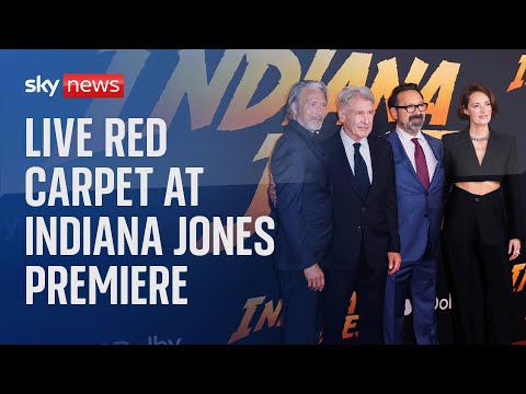 Watch live: Harrison Ford and Phoebe Waller Bridge walk the red carpet at the Indiana Jones premiere