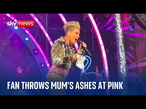 Singer Pink left speechless as fan throws her mother’s ashes on stage during Hyde Park show