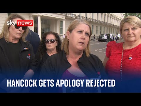 COVID inquiry: Bereaved relative ‘turned her back’ on Matt Hancock when he tried to apologise