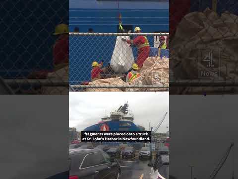 Titanic sub wreckage brought ashore