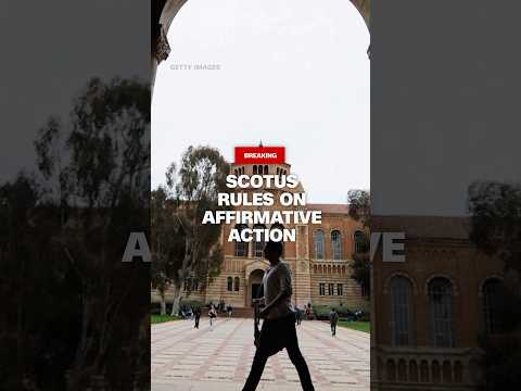 SCOTUS guts affirmative action in college admissions #cnn #news #race #college
