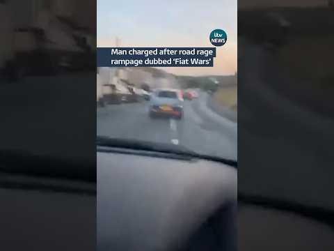 Man charged after road rage rampage #itvnews #news #wales #bridgend