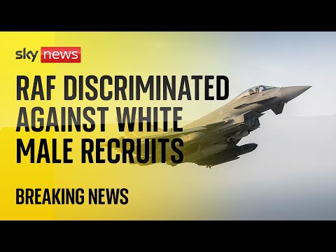 Royal Air Force illegally discriminated against white male recruits in bid to boost diversity