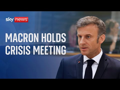 Watch live: French President Emmanuel Macron holds crisis meeting with ministers