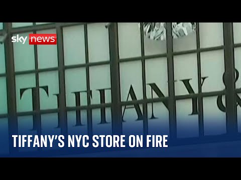 Large fire breaks out at iconic Tiffany’s jewellery store in New York City