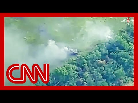 See Russia’s aerial footage allegedly showing their forces targeting Ukrainian formations