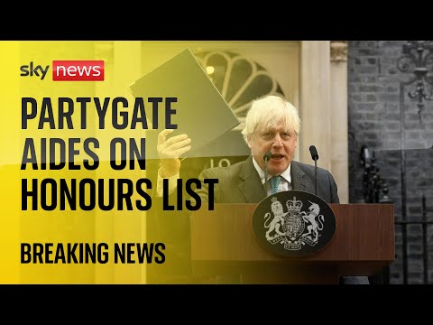 Partygate aides among those named in Boris Johnson’s resignation honours list