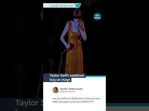 Taylor Swift accidentally swallowed a bug on stage #itvnews #taylorswift