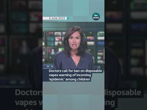 Doctors call for ban on disposable vapes warning of incoming ‘epidemic’ among children #itvnews