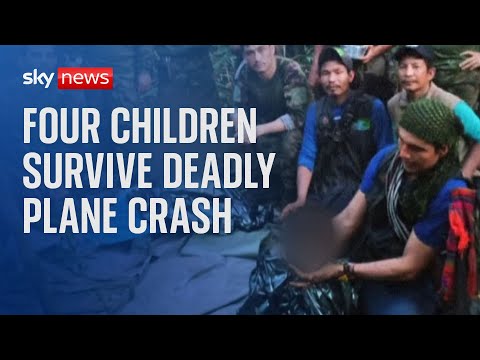 Four children found alive in jungle – 40 days after deadly plane crash