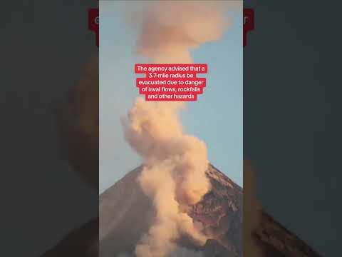 Tens of thousands evacuated as the Mayon volcano in the Philippines erupts