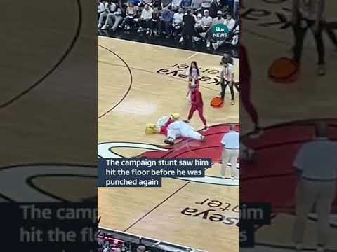 Mascot allegedly taken to hospital after Conor McGregor punch #itvnews #conormcgregor #miamiheat