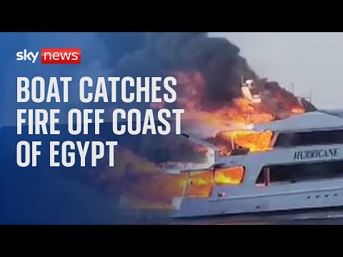 Three British passengers missing after boat bursts into flames