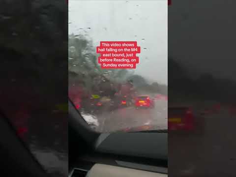 Hail on the M4 east bound just before Reading, on Sunday evening.