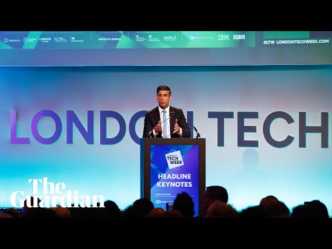 Rishi Sunak and Sadiq Khan address tech conference in London – watch live