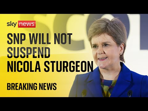 SNP will not suspend Nicola Sturgeon after arrest