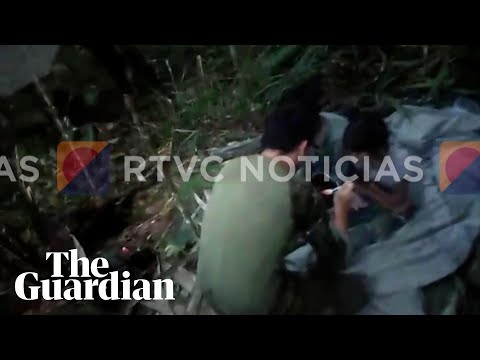 Colombia releases footage of children found alive in jungle after plane crash