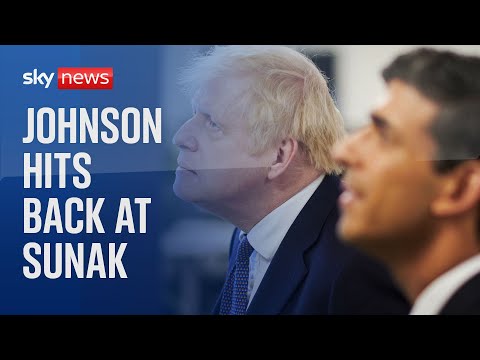 Boris Johnson hits back at Rishi Sunak in row over peerages list