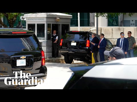 Donald Trump leaves court after pleading not guilty to federal criminal charges