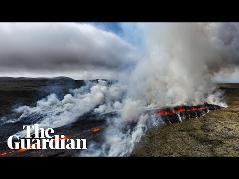 Magma and smoke spew out as volcano erupts near Iceland capital