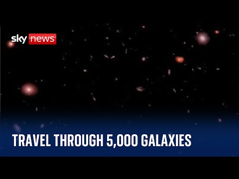 Space: 3D visualisation released showing what it’s like to travel past 5,000 galaxies