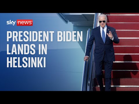 President Biden arrives in Finland to meet Nordic leaders
