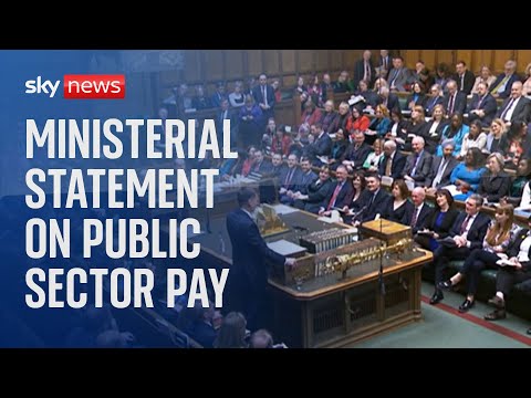 Watch live: Ministerial statement on public sector pay