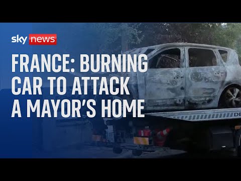 France Riots: Burning car used in ram-raid attack on mayor’s home in ‘assassination attempt’