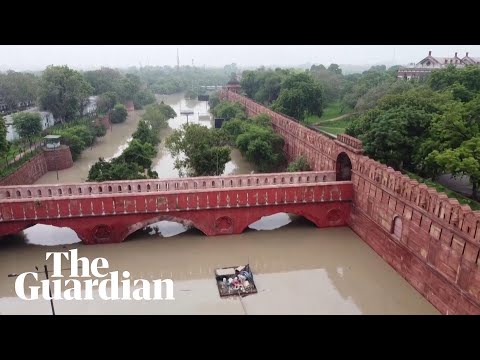 Drone footage captures parts of New Delhi underwater after river bursts its banks