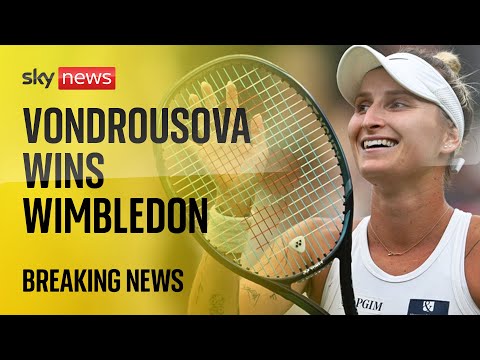 Marketa Vondrousova becomes first unseeded women’s Wimbledon champion