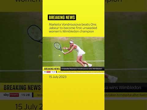 Marketa Vondrousova beats Ons Jabeur to become first unseeded women’s Wimbledon champion