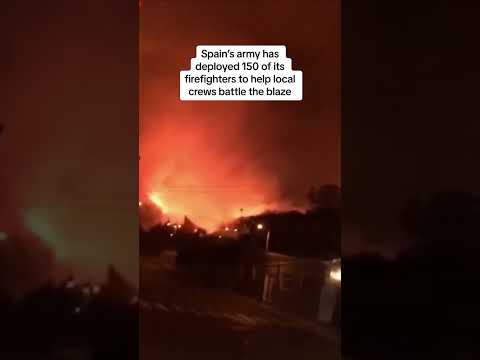 Wildfire breaks out in Spain’s Canary Islands as a heatwave grips southern Europe