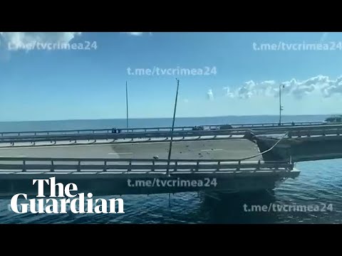 Crimea bridge appears damaged amid reports of explosions